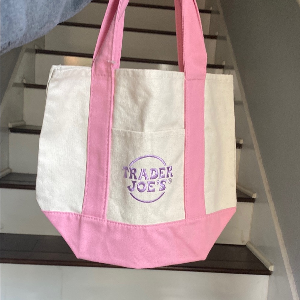 Trader Joe’s pink pastel mini Tote Bag